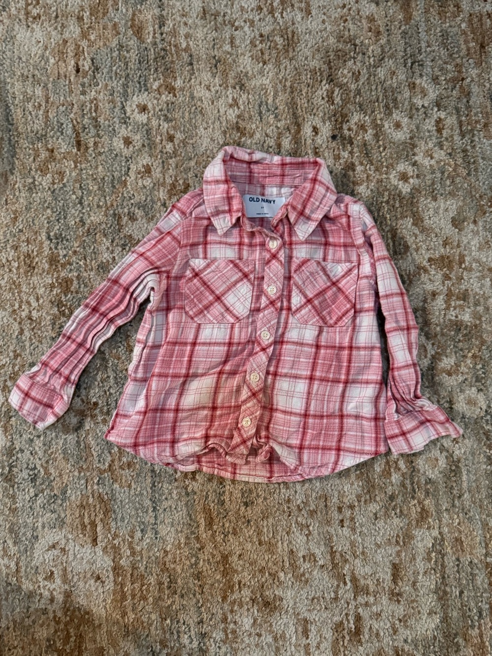 Old Navy Plaid Button Down Girls Size 3T